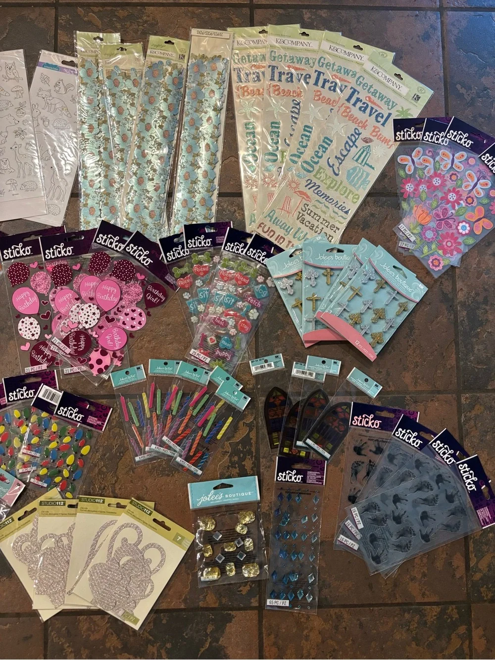 Huge scrapbooking stickers embellishments bundle #12